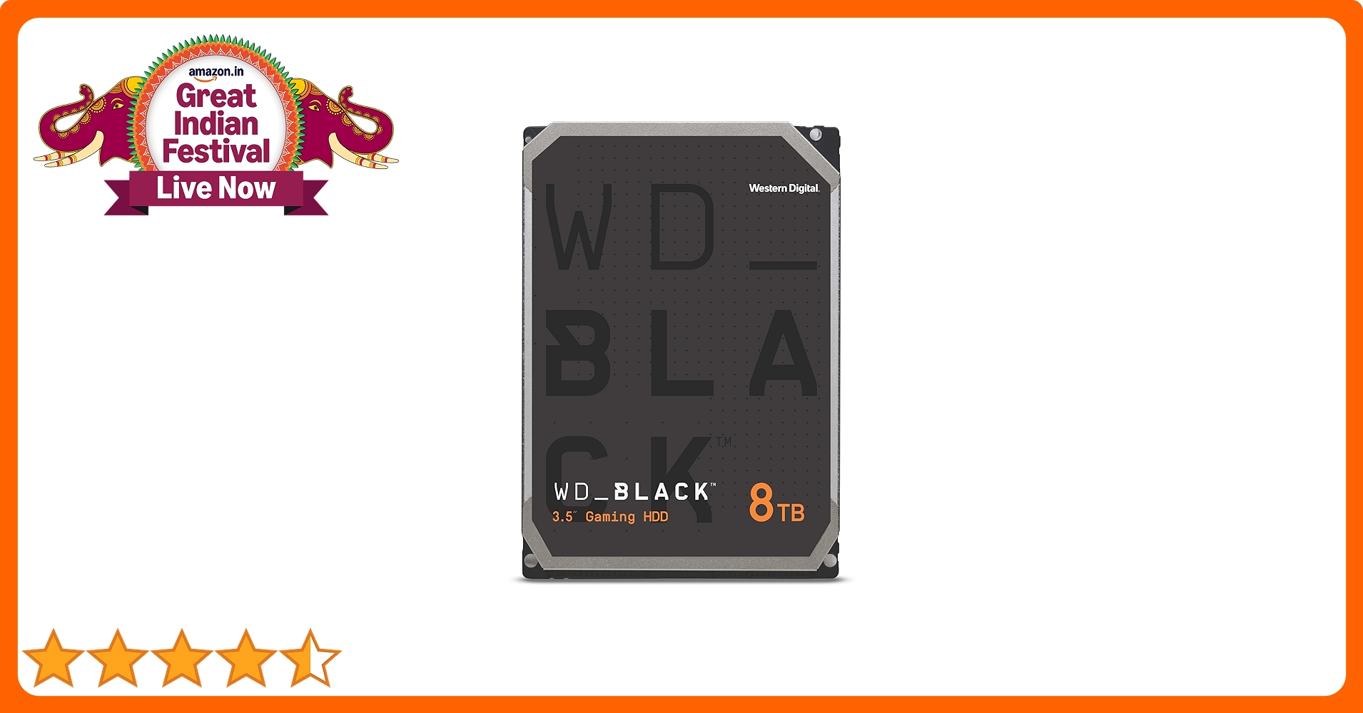 WD8002FZBX WD_BLACK 3.5インチGaming HDD 8TB WD Black WD8002FZBX 8TB 7200 RPM 256MB Cache SATA 6.0Gb/s 3.5